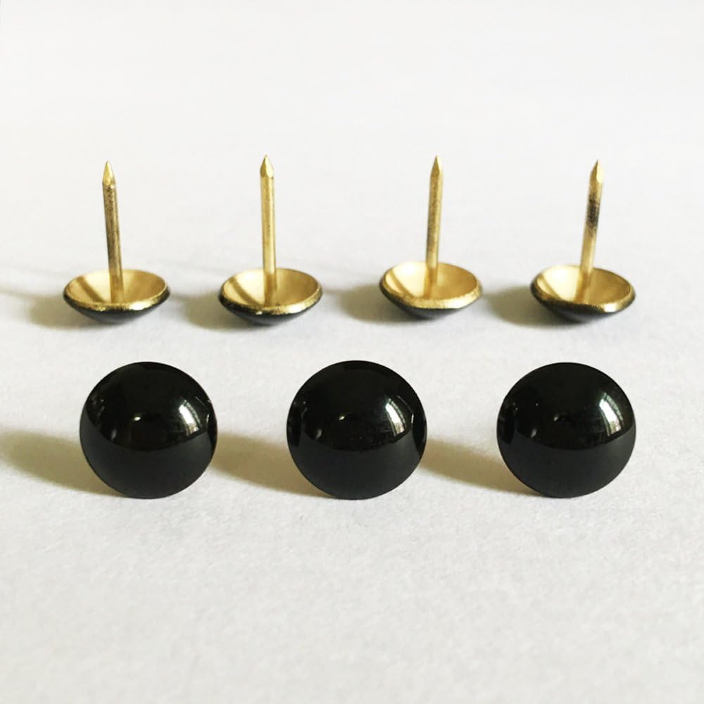 500pcs a lot: D11mmxL17mm Black Painted Color Sofa Upholstery Tacks Wooden Furniture Decorative Tacks Hobnail Thumb Nails Home DIY Upholstery Nails (Black Painted) - Image 3
