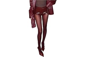 WDIRARA Women's Sheer Tight High Waisted Stockings Party Club Pantyhose