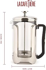 La Cafetière Roma Stainless Steel 12-Cup Cafetiere Gift Boxed view 3