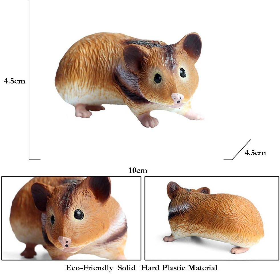 JOKFEICE Realistic Animal Figures Hamster Figurines, Science Project, Cake Topper - Image 5