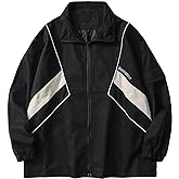 Wyeysyt Women Windbreaker Jacket Y2k Varsity Jackets Oversized Vintage 90s Jacket