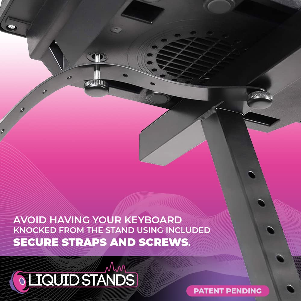 Liquid Stands Keyboard Stand w/ Wheels Z Style Adjustable & Portable