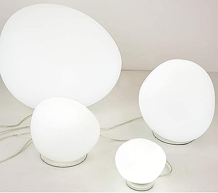 XXLYY Glastischlampe, unregelmäßige Steintischlampe