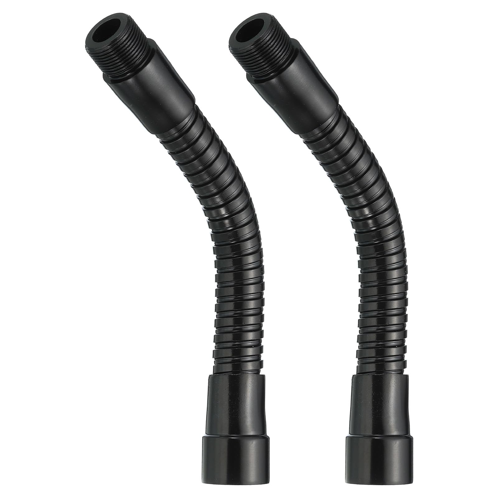 PATIKIL 6" Microphone Gooseneck, 2Pcs 5/8"-27 Thread Metal Universal Hose Flexible Arm Gooseneck Tube Extension for Multifunction DIY, Black — image 1