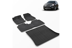 VOUKIY Floor Mats & Cargo Liner for 2012 2013 2014 2015 2016 2017 Chevrolet Chevy Equinox & GMC Terrain/Terrain Denali Car Mats Cargo Mat All Weather Floor Mats Trunk Mat Trunk Liner Accessories