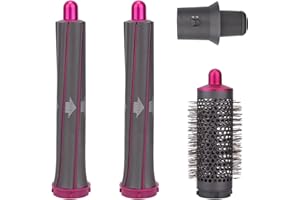 GREESUIT Hair Curling Iron Barrel Attachments: Long Hair Curling Barrels Styler with Adaptor for Dyson Airwrap Hair Dryer, Styler Iron Attachment Parts Hair Tool
