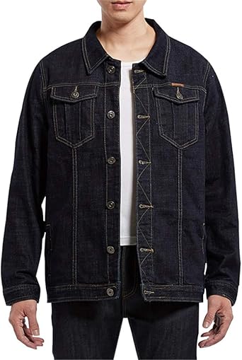 stretch black denim jacket