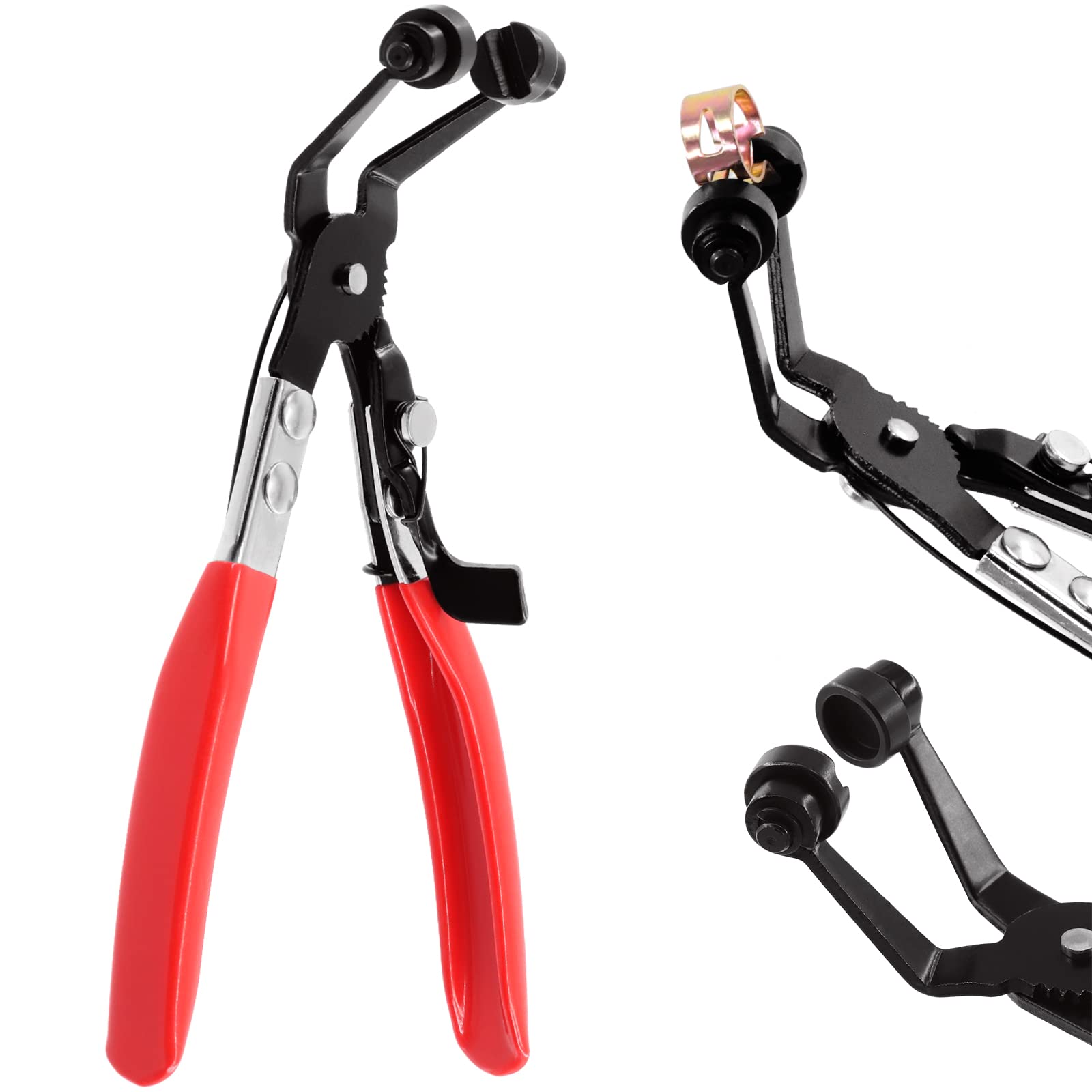 Swpeet 45° Angled Swivel Jaw Clamp for Installation of Radiator Pipes, Rings or Flat Band Clamps