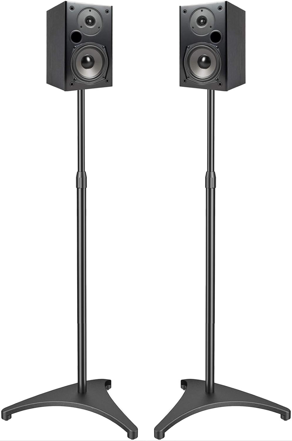 Perlesmith Adjustable Height Speaker Stands Extends 30 To 45 Hold Satellite Bookshelf Speakers Weight Up To 8lbs Heavy Duty Floor Stands Surround Sound 1 Pair Model Psss1 Amazon In Home Kitchen