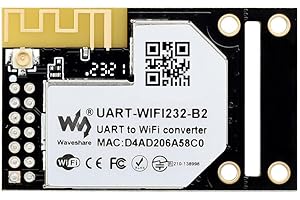 Waveshare Industrial IoT Module, UART to Wi-Fi and Ethernet, Embedded UART Serial Server, Small Size