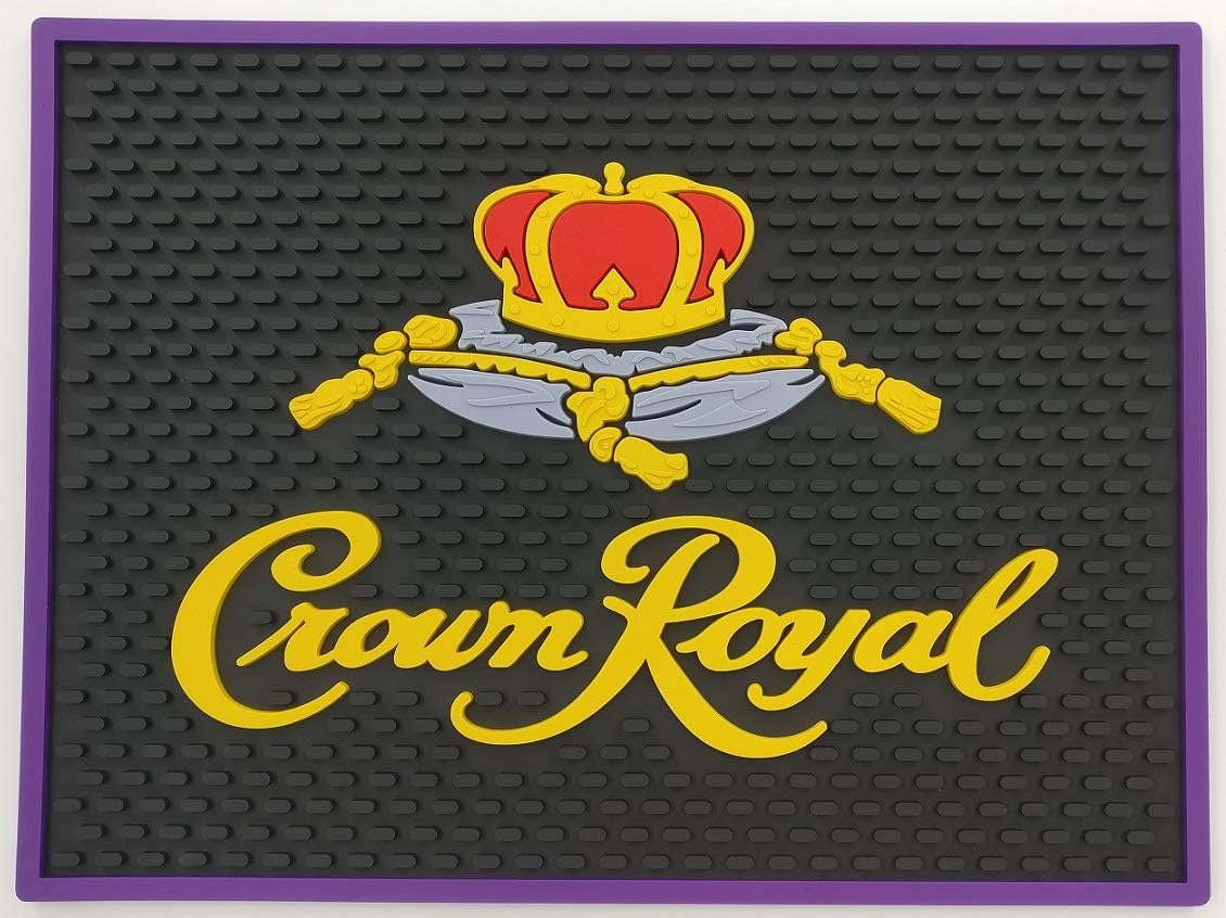 Crown Royal Black Professional Spill Mat Wait Station Drip Mat 12x9 Coaster
