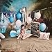 Gentlemen Ties Cake Smash Outfit Boy First Birthday Includes Bloomers and Bow Tie (Multicolor Chevron Bloomer and Blue Bow)