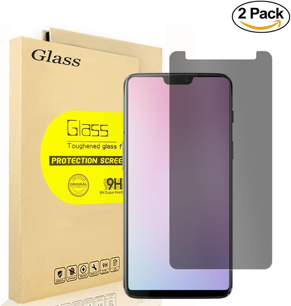 [2-Pack] Aolander Privacy Screen Protector,[Anti Spy 9H] [Anti-Fingerprint] Tempered Glass, Edge to Edge Screen Protector for oneplus 6