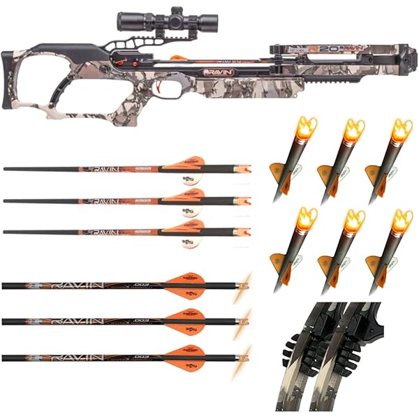 Amazon.com: Ravin R20 Crossbow Starter Package - Extra Arrows, Serving  Fluid, and Broadheads : Everything Else