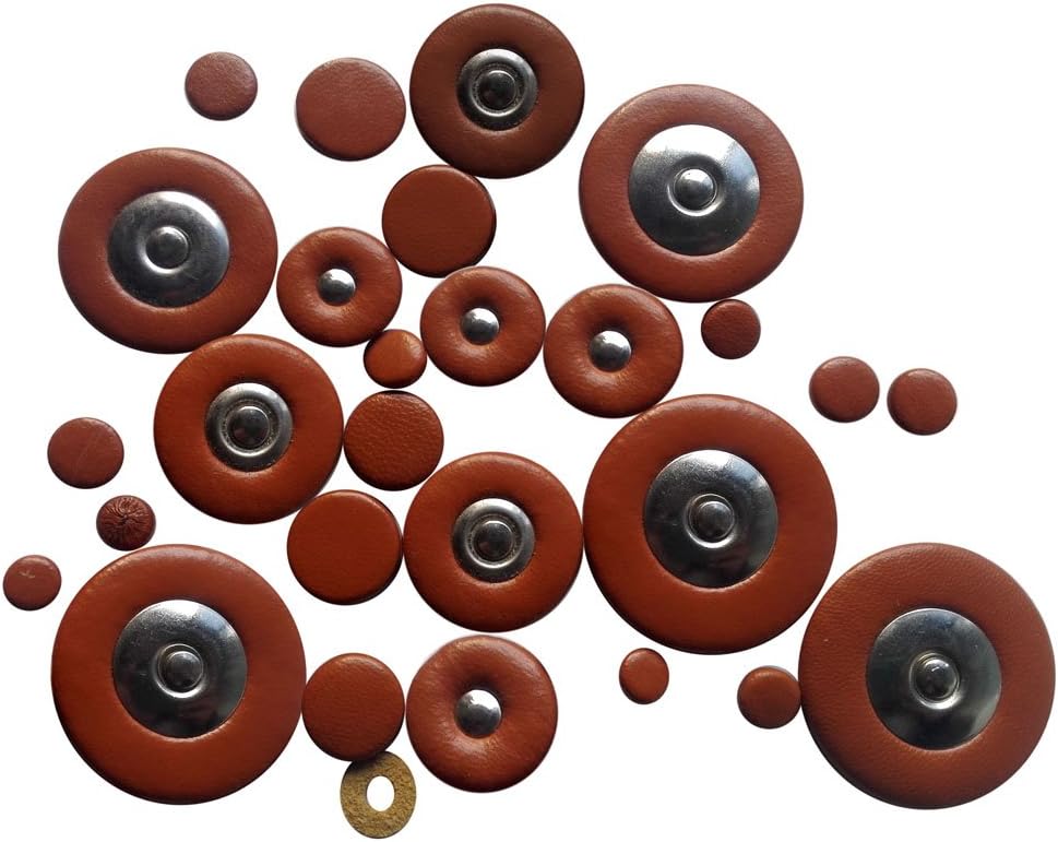 ACCYAO Soprano Saxophone Pads Real Leather Replacement Set