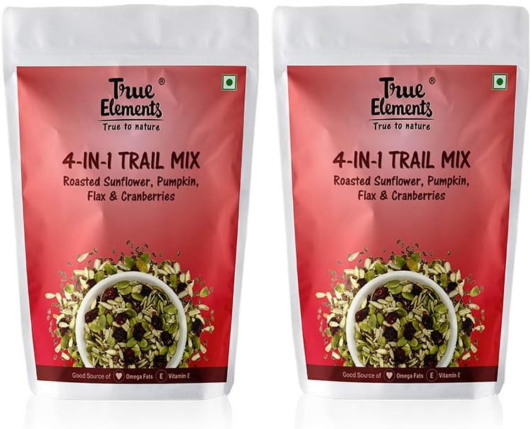 True Elements 4 in 1 Trail Mix 125g * 2 - Healthy Snacks | Seeds for Eating | Mix Seeds & Berries