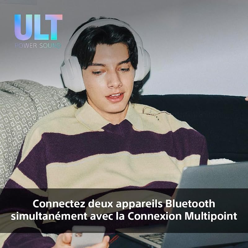 ULT Wear - Casque sans Fil Bluetooth avec ULT Power Sound, Basses Profondes, réduction de Bruit, qualité d'appel Claire, jusqu'à 30 Heures d'autonomie de la Batterie, iOS et Android - Noir