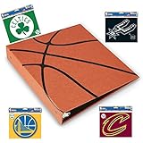 Hoopz 3-Ring Binder - Textured Basketball Binder - Basketball Card Binder