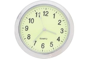 GLEAVI Car Quartz Clock Dashboard Dashcams for Cars Time Clock Car Clocks for Dash Truck Clock Car Mini Clock Stick on Clock Tiny Clock Automotive Car Clock Dual Purpose Round Clock Glass
