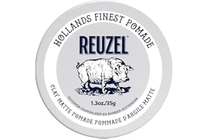 Reuzel Matte Clay Pomade, No Shine Pomade With A Medium Hold For A Natural Style And Finish 1.3oz/35g