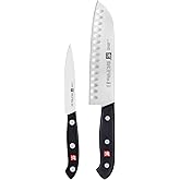 ZWILLING Tradition Stainless Steel Kitchen Knife 2 Piece Set - Includes Professional Chef Knife and Pairing Knife | Black