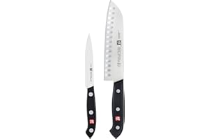 ZWILLING Tradition Stainless Steel Kitchen Knife 2 Piece Set - Includes Professional Chef Knife and Pairing Knife | Black