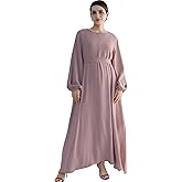 Jazvano Women Classic Abaya Dress Eid Prayer Clothes Dubai Women Robe Islamic Salah Muslim Robe Soft Jilbab