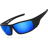 TOROE z87+ Safety Polarized Wrap Around FALCON Sunglasses Tr90 Frame, Anti Scratch Lenses