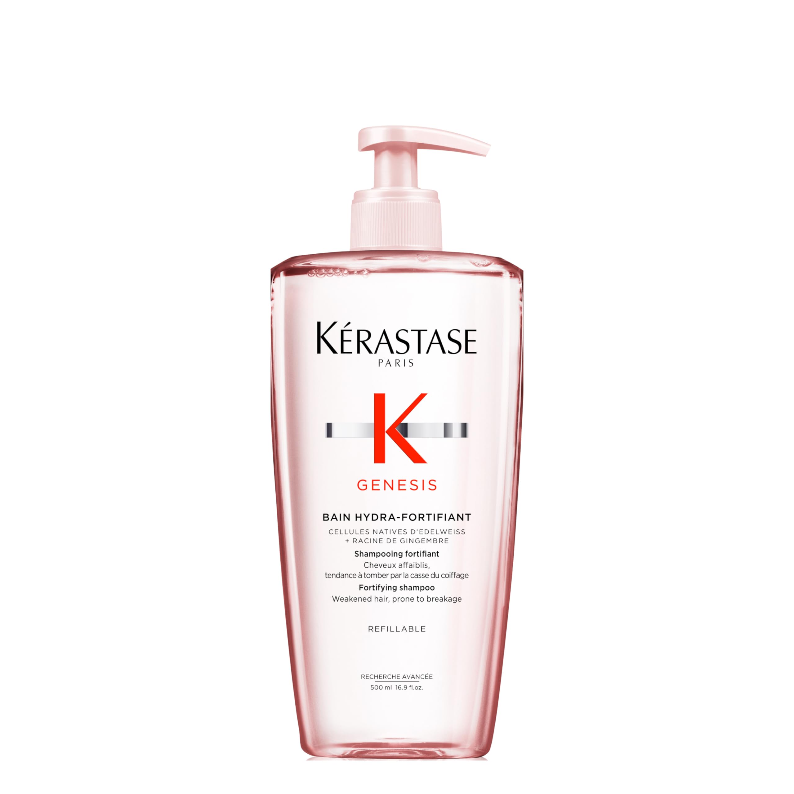 Kérastase Genesis, Nourishing & Fortifying Shampoo, For Weakened Hair, With Ginger Root & Edelweiss Flower, Bain Hydra-Fortifiant, 500ml — image 1
