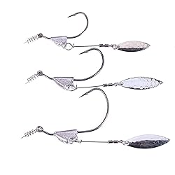 5PCS Keel Weighted Swimbait Hooks with Blade