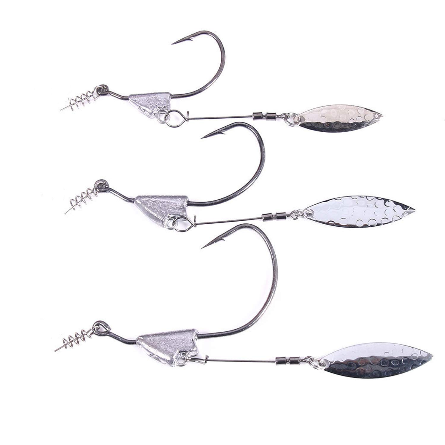 5PCS Keel Weighted Swimbait Hooks with Blade