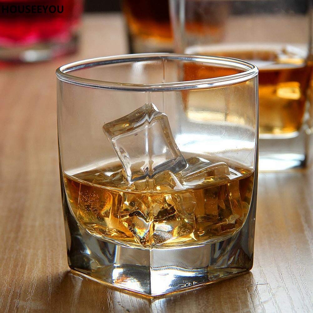 PrimeWorld Square Shape Whiskey Scotch Glass Set (2) Amazon.in Home