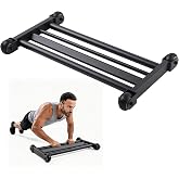 Heavy‑Duty Glute Ham Glider,Ab Glute Machine with V Bar,Multi-Function Exercise Wheels for Home Gym
