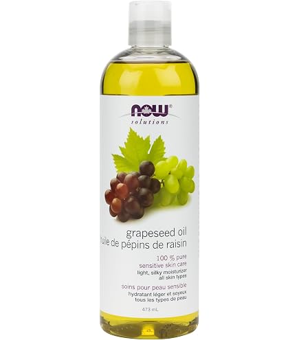 NOW Grape Seed Oil - Versatile Moisturizer for All Skin Types