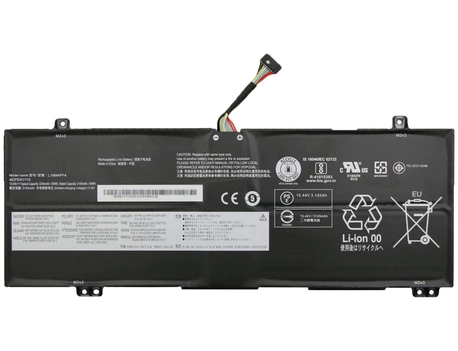 L18C4PF3 L18M4PF3 L18M4PF4 L18C4PF4 Laptop Battery Replacement for Lenovo ideapad C340-14API C340-14IML C340-14IWL S540-14API S540-14IML S540-14IWL Flex-14IML Flex-14IWL Series (15.44V 50Wh 3240mAh)