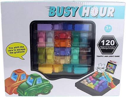 Amazon.com: Fewear Rush Hour Traffic Jam Juego lógico y juguete STEM para niños y niñas de 8 años en adelante, juego lógico de atasco de tráfico IQ Car Parking Puzzle Toy: Sports