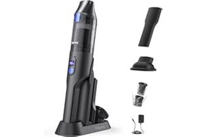 Bagotte Handheld Vacuum Cleaner Cordless, 20KPA 200W High Power Car Vacuum Cordless Rechargeable, 35Mins Runtime, LED Display, Portable Hand Held Vacuum for Car Home Pet Office