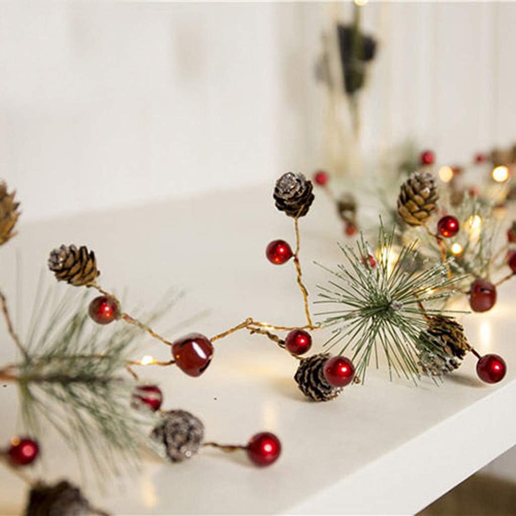 Dearpriass LED String Lights Home Party Courtyard Decoration Needle Pinecone Copper Wire Light Christmas Lighting