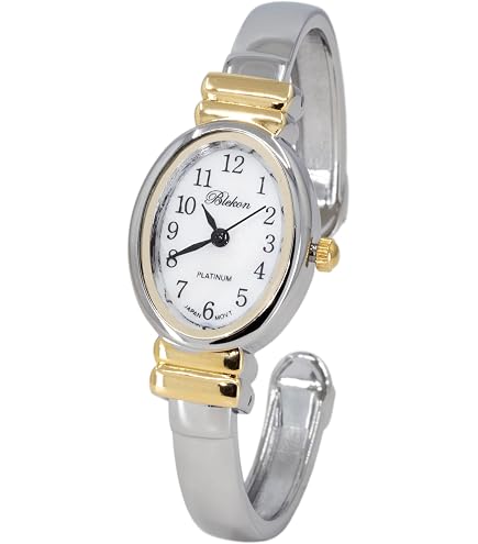 Elegant Mother of Pearl Metal Cuff Watch - Stylish Gold Timepiece for Women Amazon.com: Rosemarie Collections Women main image 3
