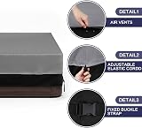 Pacok Square Hot Tub Cover 220x220x85CM Waterproof 600D Oxford Black Gray view 4