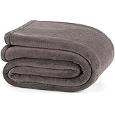 Martex Plush Blanket, Gray, Twin