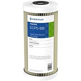 Pentair Pentek ECP5-BB Big Blue Sediment Water Filter, 10-Inch, Whole House Pleated Cellulose Polyester Cartridge, 10" x 4.5", White End-Cap, 5 Micron