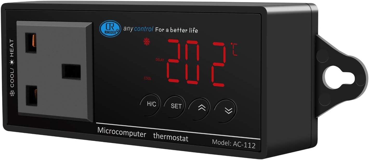 NICREW Digital LED Heating and Cooling Temperature Controller, Reptile Thermostat for Snake