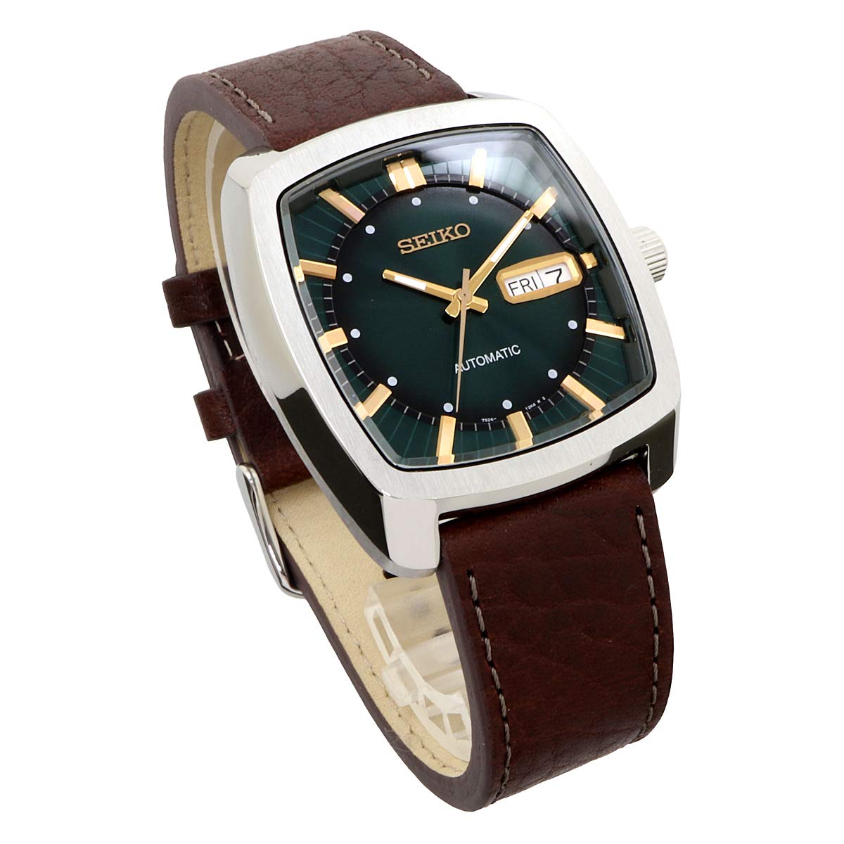 Seiko SNKP27 Men's Wristwatch, Recraft Series, Automatic, green, sports