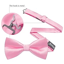Barry.Wang Baby Pink Bow Ties for Men Pre-tied Bow