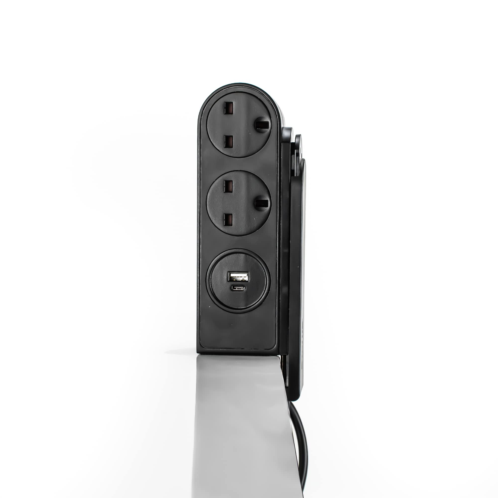 STATUS Multi Plug Extension | 2 Socket Extension Cable with 1 USB and 1 USB-C Charging Port | 1.5m Extension Lead | S2W2USBACBC1PK4