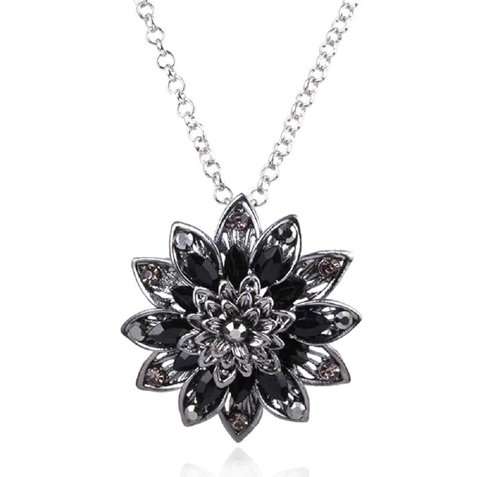 Buy Black Dahlia Necklace Jewelry Gift for Women Girls at Amazon.in