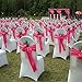 Amon Tech 50Pcs Arched Front Polyester Spandex Flat Chair Cover Stretchable Protector Slipcovers for Wedding Party Banquet Dining Decoration