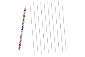 Gogogmee 10pcs Beading Needles Bead Threading Tools for Diy Jewelry Making Long Beaded Needles for Bracelets Necklaces Crafts