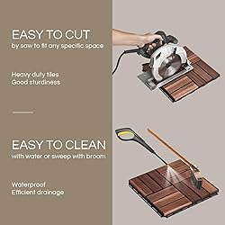 10 Pcs Interlocking Deck Tiles, Patio Flooring